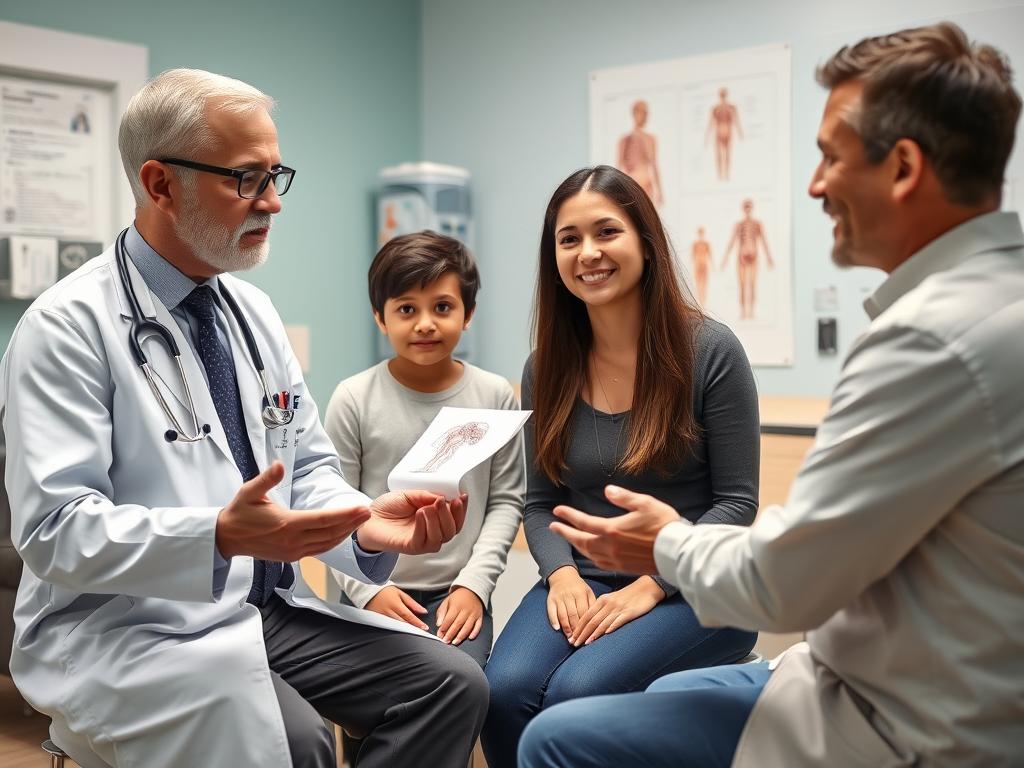 Medical consultation discussing SDR surgery benefits and risks