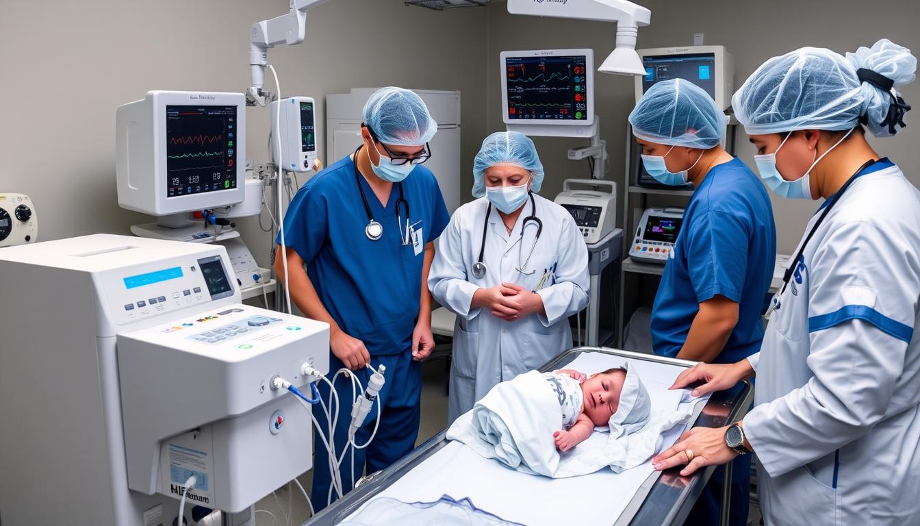NICU team providing therapeutic hypothermia for HIE: Hypoxic Ischaemic Encephalopathy