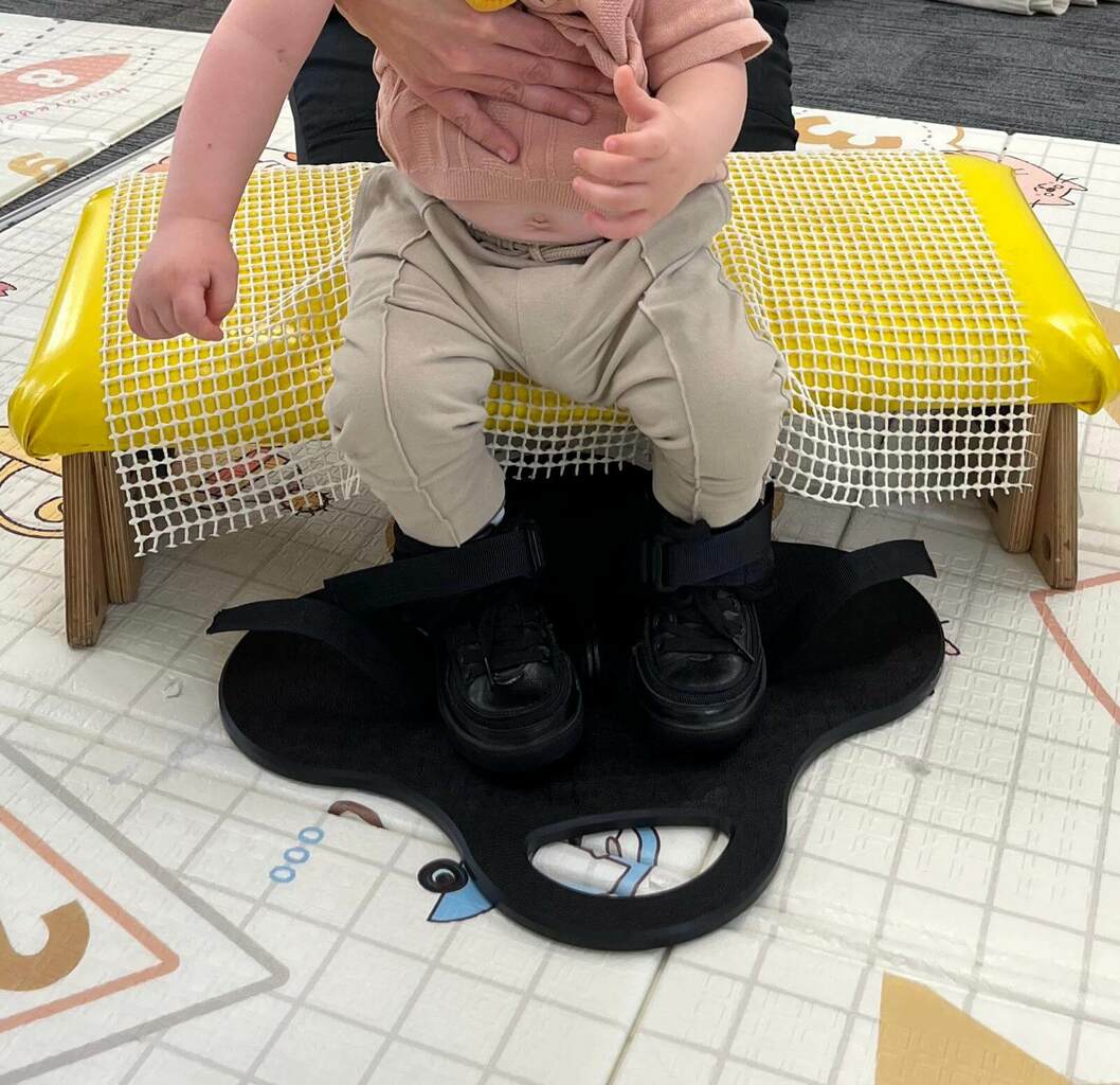 StandSure therapy aid demonstrating proper positioning and support features