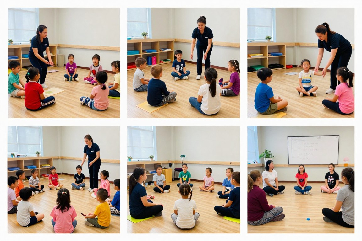 Diverse age groups participating in adapted conductive education programs