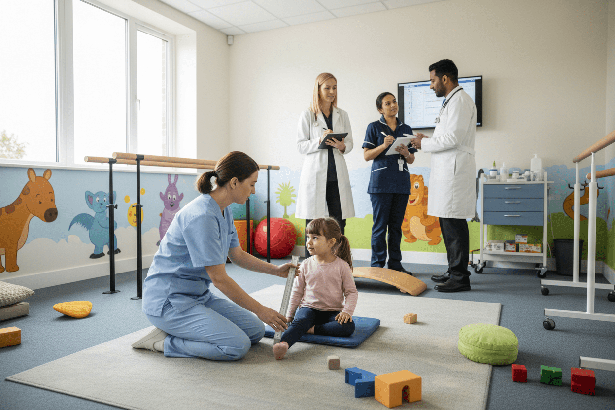 cerebral palsy assessment team conducting CPIP protocol evaluation