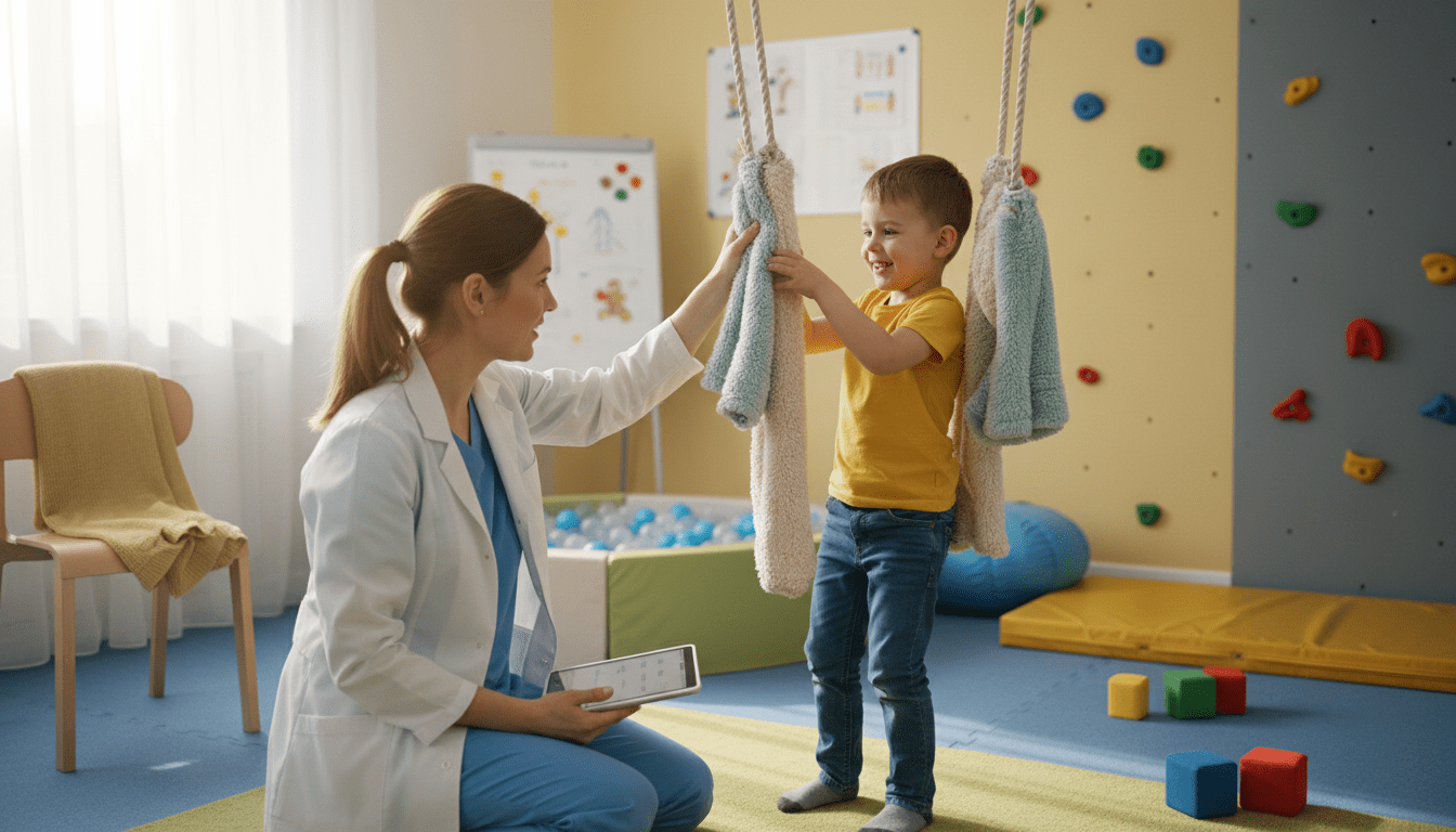 child with fragile x syndrome engaging in behavioral therapy session